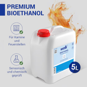wolk Bioethanol Premium für Ethanol-Feuerstellen und Kamine