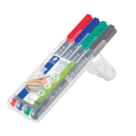 Staedtler Lumocolor permanent Folienstift 313 Set für Overhead-Projektion geeignet, sekundenschnelles trocknen