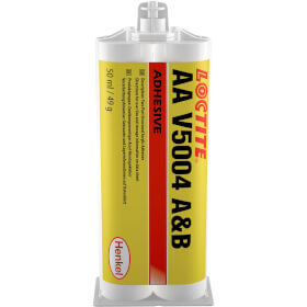 Loctite AA V5004 transparenter Strukturklebstoff für Kunststoff, Metall und Keramik 2K