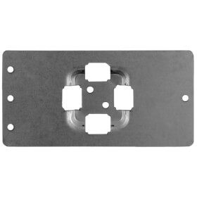 Kennflex Metall Schilderträger Set mit individuel gefertigtem Thermograv-Schild mit Bohrungen zum Aufnieten