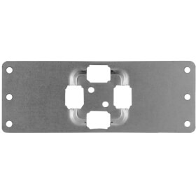 Kennflex Metall Schilderträger Set mit individuel gefertigtem Thermograv-Schild mit Bohrungen zum Aufnieten