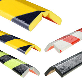 Garagenwandschutz gelb/schwarz mit Lamellen zur einfachen Anpassung an  Bögen und Ecken kaufen