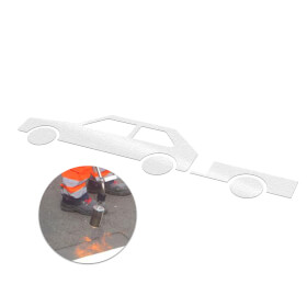 Premark thermoplastische Bodenmarkierung PKW mit Anhänger, zur Kennzeichnung von Verkehrswegen