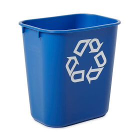 Rubbermaid Papierkorb robuster Abfalleimer mit Recycling - Symbol