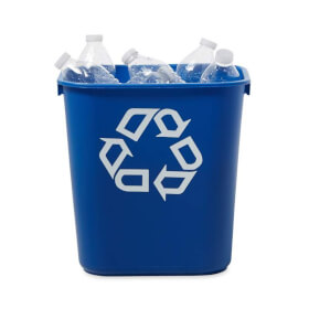 Rubbermaid Papierkorb robuster Abfalleimer mit Recycling-Symbol
