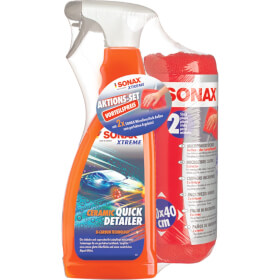 Sonax XTREME Ceramic QuickDetailer mit Mikrofasertücher Außen Aktionsset Enternt schnell und schlierenfrei leichte Oberflächen wie Staub, Dreck etc.