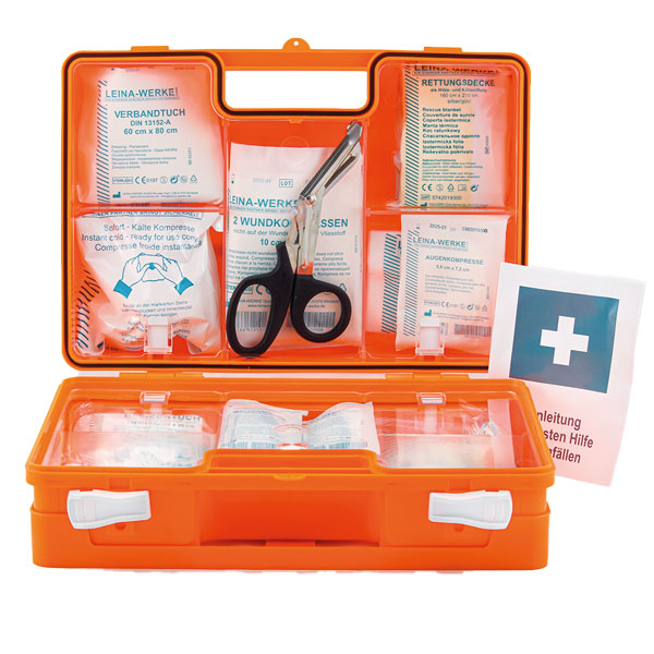 Erste Hilfe-Koffer SAN Pro Safe Kinder orange mit Füllung nach DIN